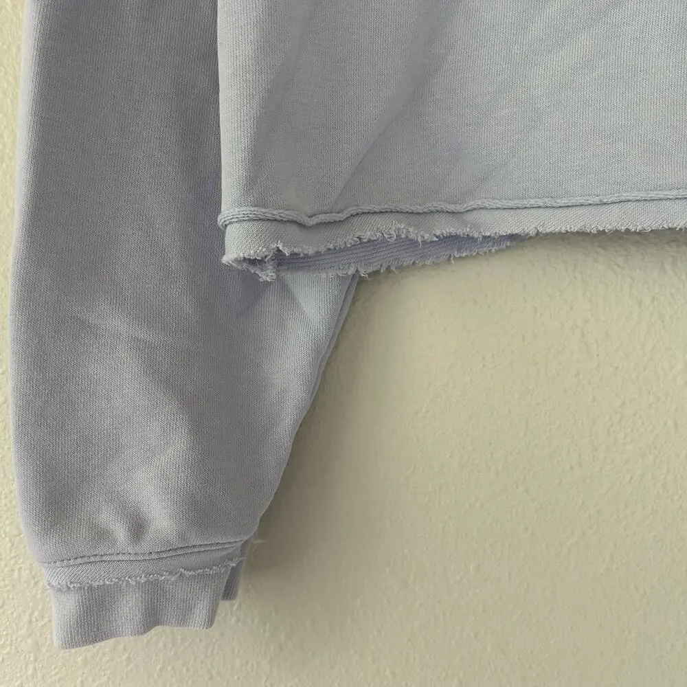 Nike Dri-FIT Raw Hem Cropped Sweatshirt Lavender purple Athletic Lounge XS